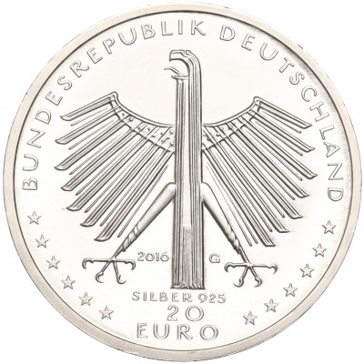 20 евро 2016 года Германия «125 лет со дня рождения Отто Дикса»