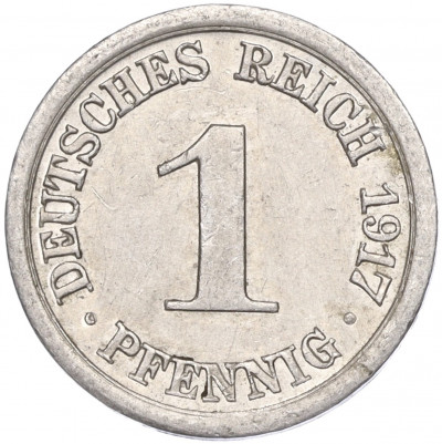 1 пфенниг 1917 года E Германия