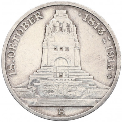 3 марки 1913 года Германия (Саксония) «100 лет Битве народов»