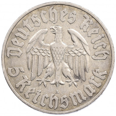 5 рейхсмарок 1933 года А Германия «450 лет со дня рождения Мартина Лютера»
