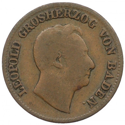 1 крейцер 1849 года Баден