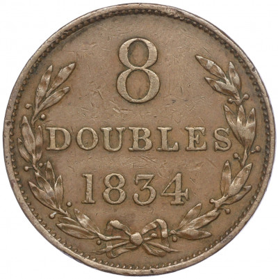 8 дублей 1834 года Гернси