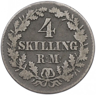 4 скиллинга 1856 года Дания