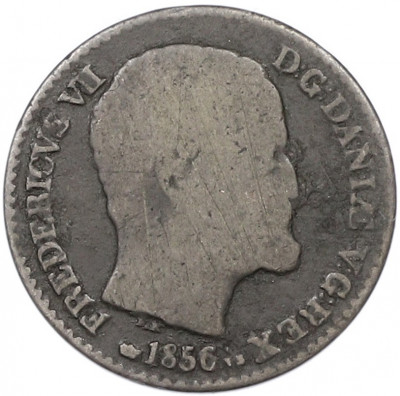 4 скиллинга 1856 года Дания