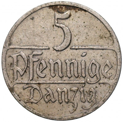 5 пфеннигов 1923 года Данциг