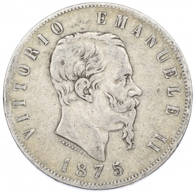 5 лир 1875 года M Италия