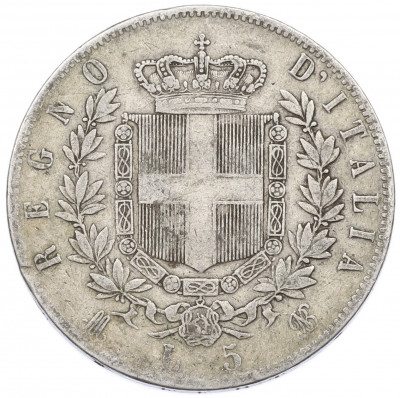 5 лир 1875 года M Италия
