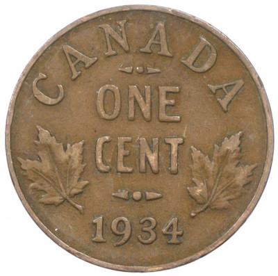 1 цент 1934 года Канада