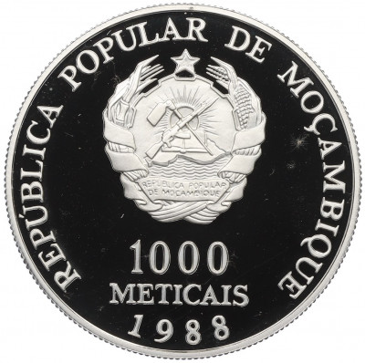 1000 метикалов 1988 года Мозамбик «Визит Папы Иоанна Павла II»