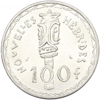 100 франков 1966 года Новые Гебриды