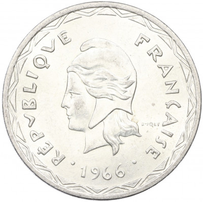 100 франков 1966 года Новые Гебриды