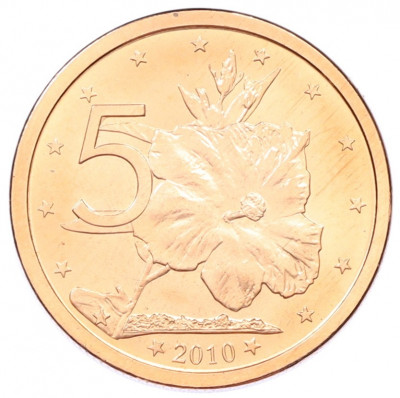 5 центов 2010 года Острова Кука