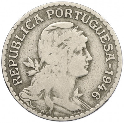 1 эскудо 1946 года Португалия