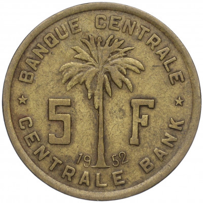 5 франков 1952 года Руанда-Урунди