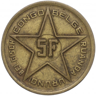 5 франков 1952 года Руанда-Урунди