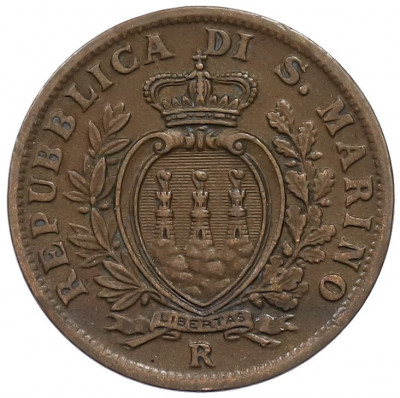 5 чентезимо 1935 года Сан-Марино