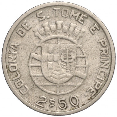 2.50 эскудо 1939 года Португальское Сан-Томе и Принсипи