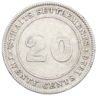 20 центов 1926 года Стрейтс Сетлментс