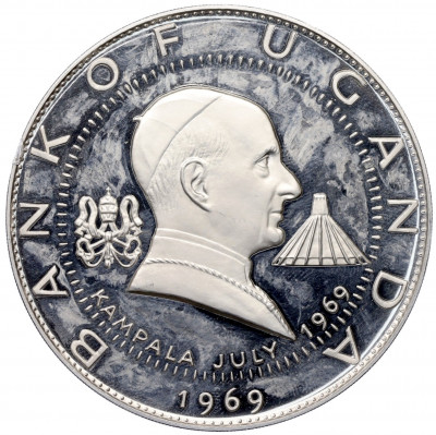30 шиллингов 1969 года Уганда «Визит Папы Римского Павла VI»