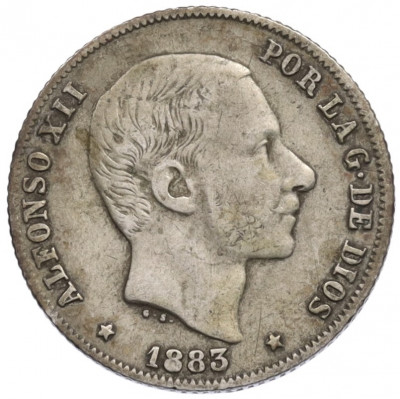 20 сентимо 1883 года Испанские Филиппины