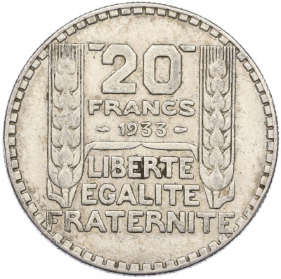 20 франков 1933 года Франция