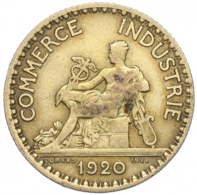 1 франк 1920 года Франция