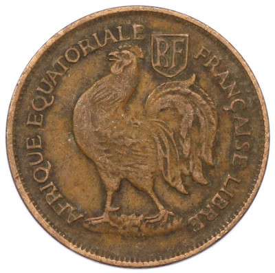 1 франк 1943 года Французская Экваториальная Африка