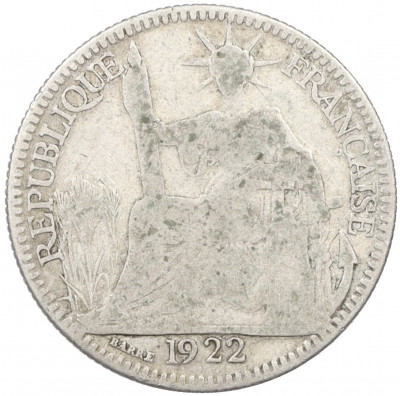 10 центов 1922 года Французский Индокитай