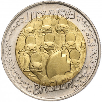 5 франков 2000 года Швейцария «Карнавал в Базеле»