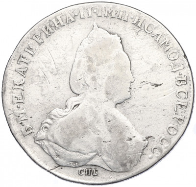 1 рубль 1786 года СПБ ТI ЯА