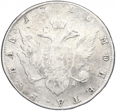 1 рубль 1786 года СПБ ТI ЯА