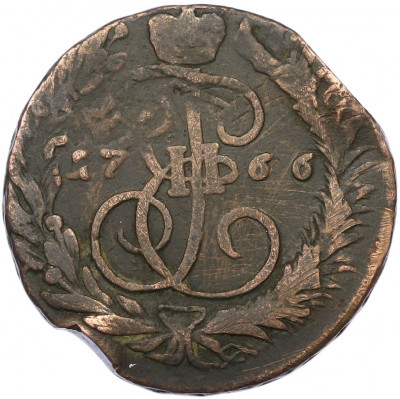 2 копейки 1766 года ММ