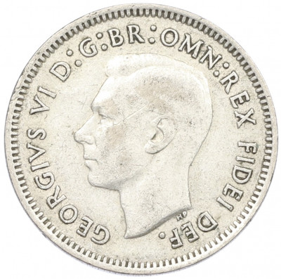 6 пенсов 1951 года Австралия