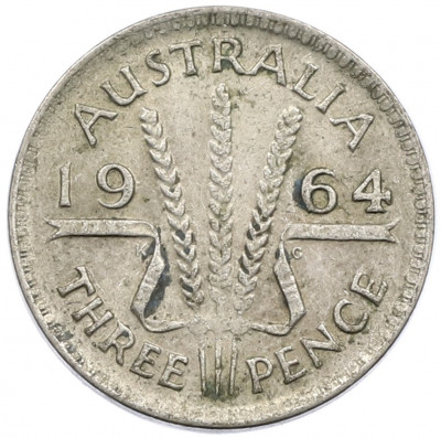 3 пенса 1964 года Австралия