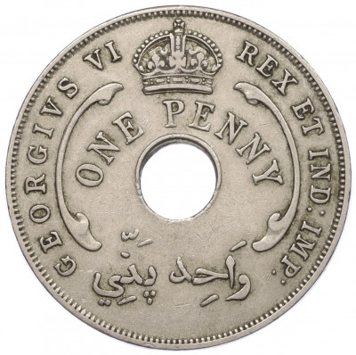 1 пенни 1942 года Британская Западная Африка