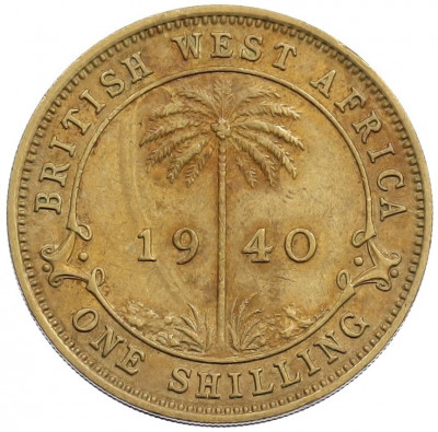 1 шиллинг 1940 года Британская Западная Африка