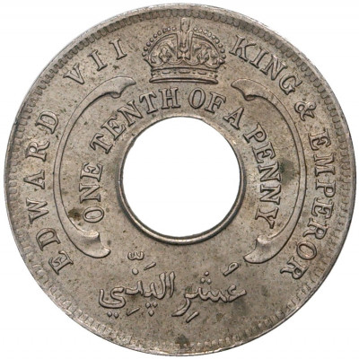 1/10 пенни 1908 года Британская Западная Африка