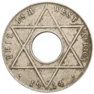 1/10 пенни 1914 года H Британская Западная Африка