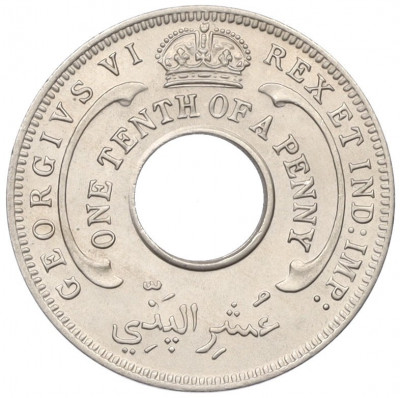 1/10 пенни 1947 года Британская Западная Африка