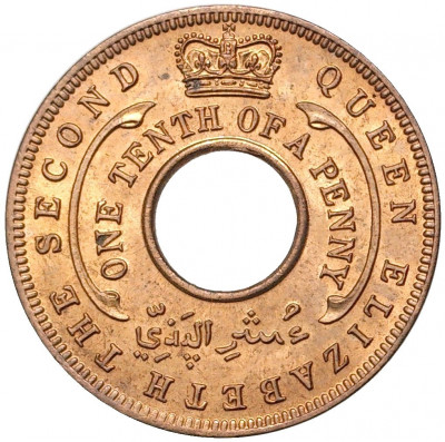 1/10 пенни 1954 года Британская Западная Африка