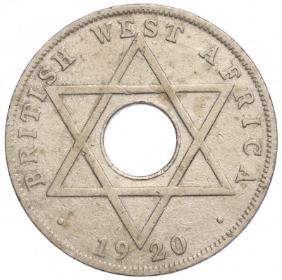 1/2 пенни 1920 года KN Британская Западная Африка
