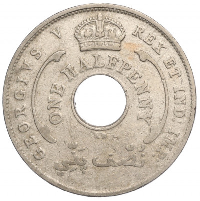 1/2 пенни 1920 года KN Британская Западная Африка