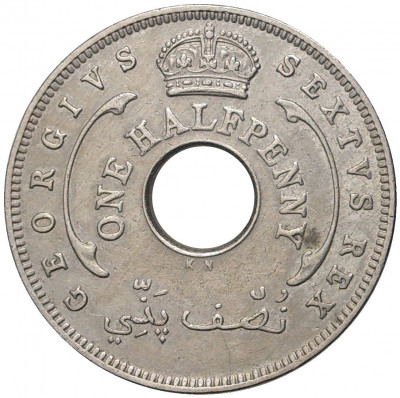 1/2 пенни 1949 года KN Британская Западная Африка