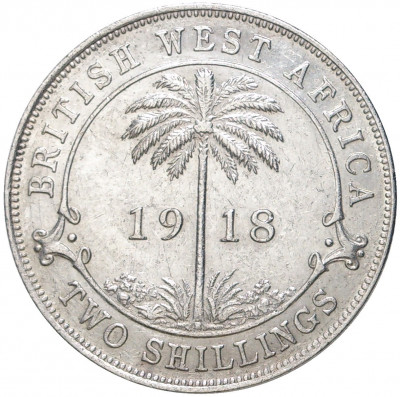 2 шиллинга 1918 года H Британская Западная Африка