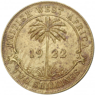 2 шиллинга 1922 года Британская Западная Африка