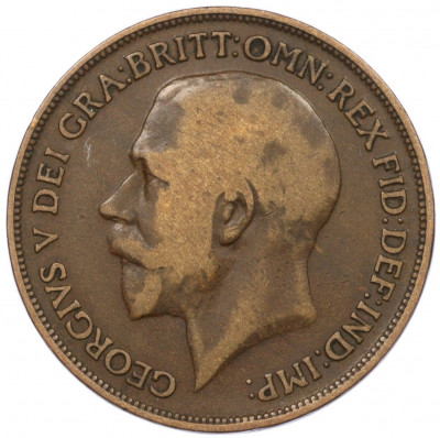 1 пенни 1916 года Великобритания