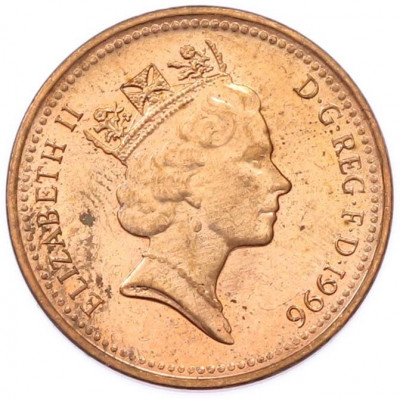 1 пенни 1996 года Великобритания