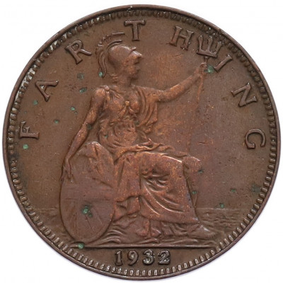 1 фартинг 1932 года Великобритания