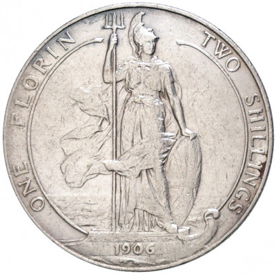 1 флорин (2 шиллинга) 1906 года Великобритания