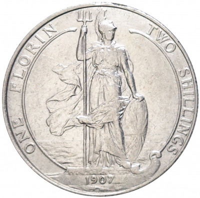 1 флорин (2 шиллинга) 1907 года Великобритания